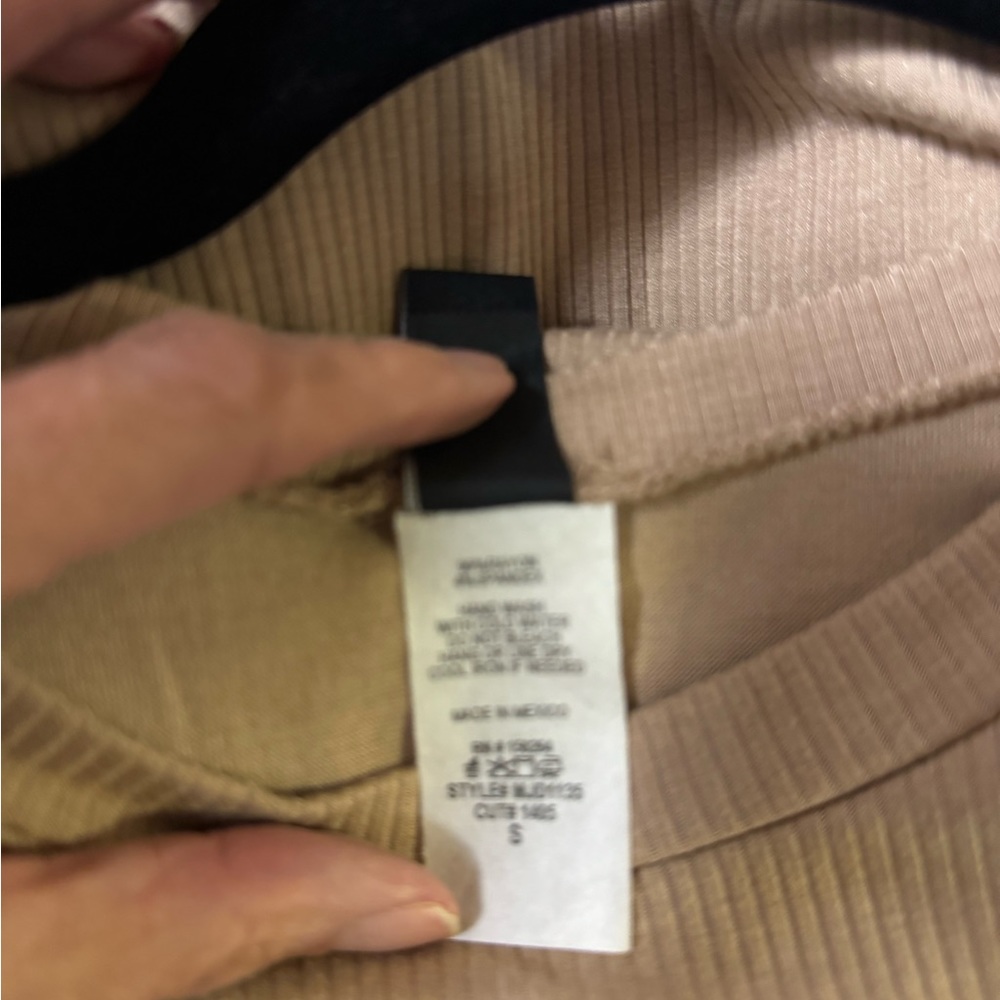 Windsor Bodycon nude ribbed dress. Size S